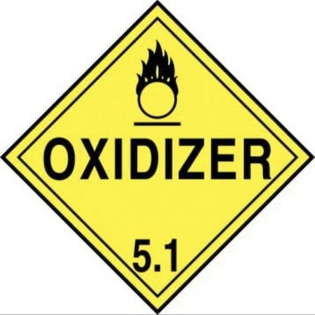 Accuform DOT PLACARD HAZARD CLASS 5  MPL501VP100 MPL501VP100